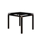 Mesa De Jantar Para 4 Lugares Com Tampo De Vidro Quadrado 75cm Malva Preto Artefamol