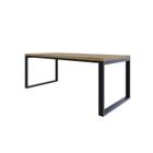 Mesa de Jantar Queens 200cm x 90cm x 75cm Vermont OAK/Preto