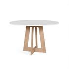 Mesa de Jantar Redonda 4 Lugares 90cm Montreal Branco/Jade - Straub Web