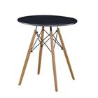 Mesa de Jantar Redonda Eames 80cm Travel Max - Preto