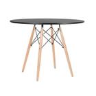 Mesa De Jantar Redonda Eames Eiffel 120cm Preta - UNIVERSAL MIX