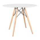 Mesa de Jantar Redonda Eames Eiffel 70 cm - Branca - Fundição Petrópolis