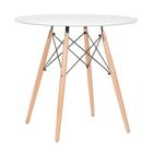 Mesa de jantar redonda Eames Eiffel - Wood - Tampo de MDF - 80 cm