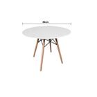 Mesa De Jantar Redonda Eiffel Design - Pé Palito - 80 Cm - B