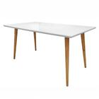 Mesa De Jantar Retangular 160cm 6 Lugares Veneza Plus C14 Branco - MPOZENATO