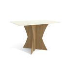 Mesa de Jantar Retangular com Tampo MDF/Vidro 120cm Casatema