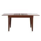 Mesa de Jantar Retangular Extensível com Tampo de Vidro Genova Off White e Imbuia