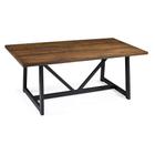 Mesa de Jantar Retangular Industrial Lesoto Marrom e Preta 183 cm