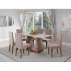 Mesa de Jantar Retangular Livia com 6 Cadeiras Venus