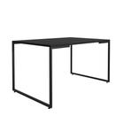 Mesa de Jantar Retangular Porto 135 cm Preto Base Metálica Industrial Preto - D'Rossi