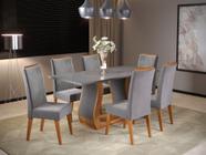 Mesa de Jantar Retangular Vitalic com 6 Cadeiras Madeira Maciça Vegas