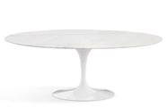Mesa de Jantar Saarinen Oval 120x80 cm Mármore Branco Extra