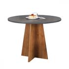 Mesa de Jantar Slin Redonda 90x90 Mel com Cinza Viero