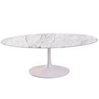 Mesa De Jantar Tulipa Saarinen Oval 137x90 cm Mármore Carrara