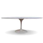 Mesa de Jantar Tulipa Saarinen Oval 160x90cm Base Branca Tampo Texturizado - Modelar Art Moveis