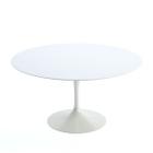 Mesa De Jantar Tulipa Saarinen Redonda 90 cm Madeira Base Branca