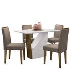 Mesa de Jantar Veneza 120x80 com 4 Cadeiras Ana - New Ceval