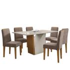 Mesa de Jantar Veneza 160x90 com 6 Cadeiras Ana - New Ceval