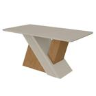 Mesa de Jantar Vênus 170 cm Amêndoa Clean Off White Lopas - MÓVEIS LOPAS