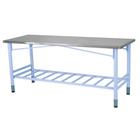 Mesa de Manipulação Benfati Inox 430 160X60CM Pés Pintados Paneleiro Gradeado TB 2" 317GR