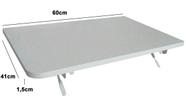 Mesa De Parede Dobrável 60x41 Suporte Branco Canto arredondados