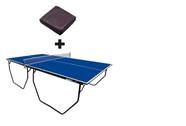 MESA DE PING PONG COM RODAS, SUPORTE E REDE MDF 15mm Klopf 1009 + Capa para mesa Aberta