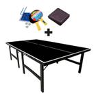 MESA DE PING PONG COR PRETA MDP 15mm 1010 KLOPF + KIT Completo 5031 + Capa Para Mesa Aberta/Montada 7001