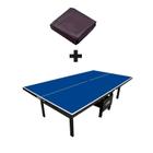 MESA DE PING PONG MDF 18mm 1084 KLOPF C/ RODAS + Capa Para Mesa Aberta/Montada 7001