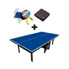 MESA DE PING PONG MDF 18mm 1084 KLOPF C/ RODAS + KIT Completo 5031 + Capa Para Mesa Aberta/Montada 7001