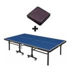 MESA DE PING PONG MDF 25mm 1008 KLOPF C/ RODAS + Capa Para Mesa Fechada/Dobrada 7002