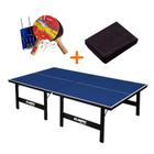 MESA DE PING PONG MDP 12mm - Olimpic 1014 + KIT TÊNIS DE MESA 5030 + Capa Impermeável