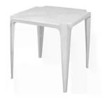 Mesa de Plástico Quadrada 70x70 Empilhável Bar Praia Branca