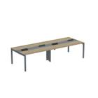 Mesa de Plataforma Dupla para 4 Pessoas Corporativa 160x120/4p Pdc16/12/4p