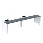 Mesa de Plataforma Simples para 2 Pessoas Corporativa 120x792/2p Pscpp120/792/2p Grafito/Branco