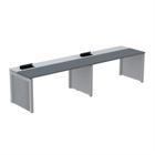 Mesa de Plataforma Simples para 2 Pessoas Corporativa 120x792/2p Pscpp120/792/2p Grafito/Cinza