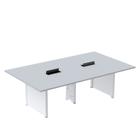 Mesa de Reunião 2400x1200 Mrcpb2412pp Cinza/Branco