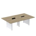 Mesa de Reunião 2400x1200 Mrcpb2412pp Noce Naturalle/Branco