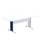 Mesa De Reunião Aretto Pandin 1,60 M Branco e Azul Del Rey