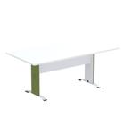 Mesa De Reunião Aretto Pandin 1,80 M Branco e Verde