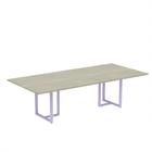 Mesa de Reunião Retangular Tubular P25 Pandin 2,0 M Casablanca e Lilas