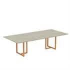 Mesa de Reunião Retangular Tubular P25 Pandin 2,6 M Casablanca e Laranja