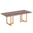 Mesa De Reunião Retangular Tubular PE 40 Pandin 2,00 M Walnut e Laranja