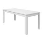 Mesa de Sala Jantar Athenas c/Tampo Madeirado 200x90cm Branco - Lopas