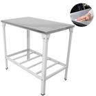Mesa De Serviço Inox Linha Leve Para Comércios 93x55 Com Prateleira - Innal