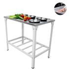 Mesa De Serviço Inox Linha Leve Para Comércios 93x55 Com Prateleira - Innal