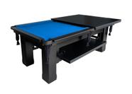 Mesa de Snooker jantar estilo americano (com gaveta) 2,0m x 1,30m + Tampão  2,10 x 1,40 Bilhar Paulista