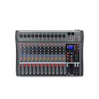 Mesa de Som 12 Canais Delay Mixer USB MP3 48V LCD Bluetooth Efeito Interface de Áudio Profissional