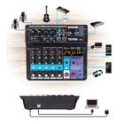 Mesa De Som 6 Canais Mixer Áudio Usb Smart Profissional A6 Conjunto Interface Externa