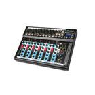 Mesa de Som 7 Canais Placa de Som Profissional Interface de Áudio Mixer USB MP3 48V Bluetooth