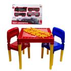 Mesa Didática Infantil Com 2 Cadeiras + Trenzinho Luz E Som - Tritec e DM Toys